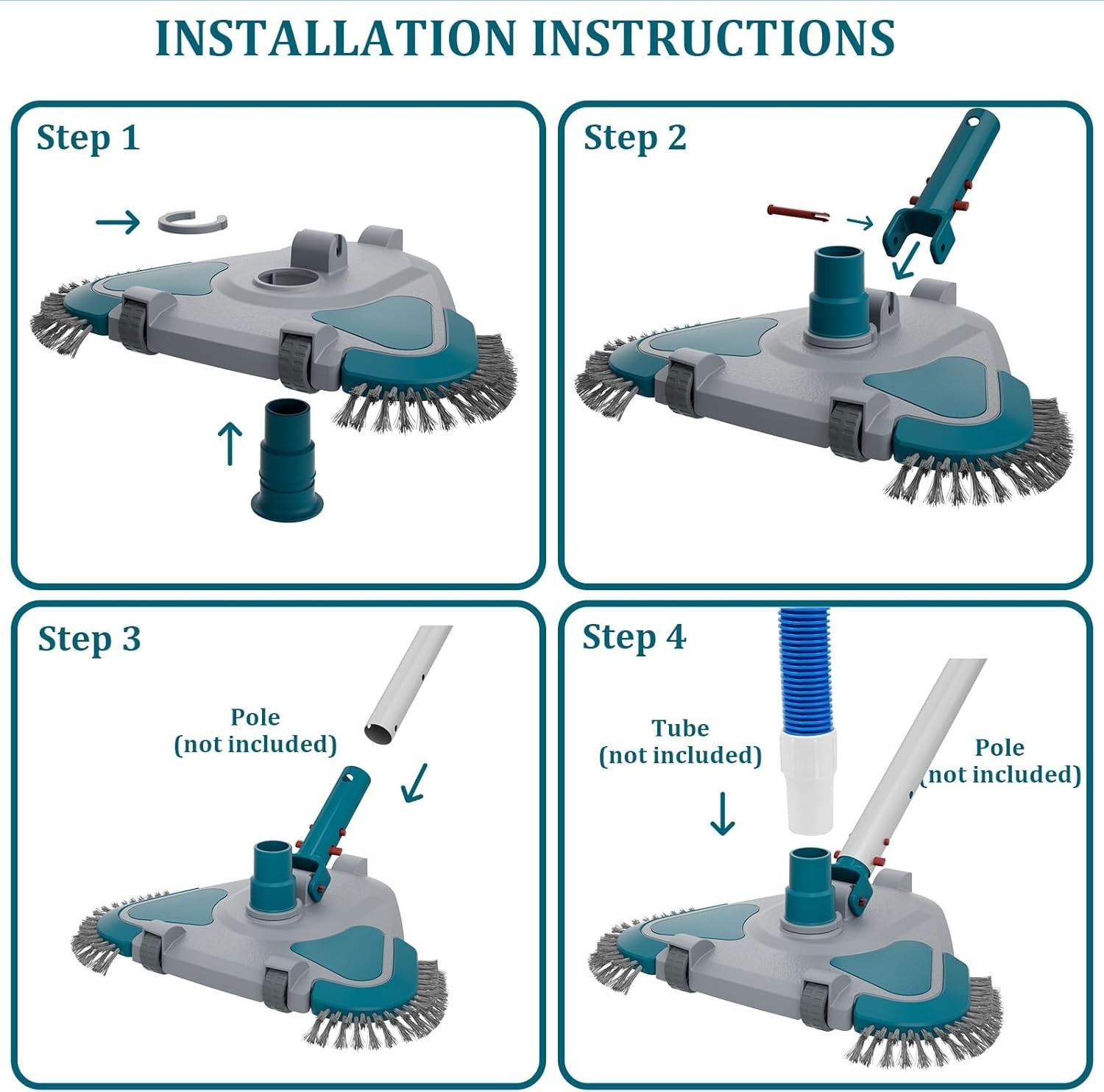 Upgrade Triangular Pool Vacuum - Vinyl Lined Pools