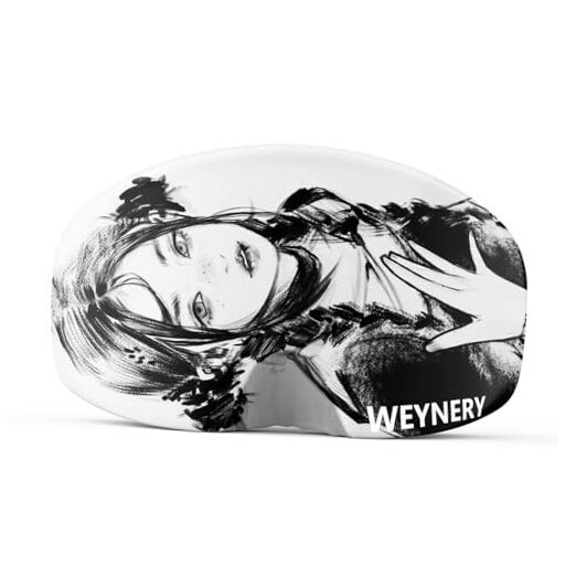 Ski Goggles Cover – Original Artist Design Snowboard Goggles Lens White