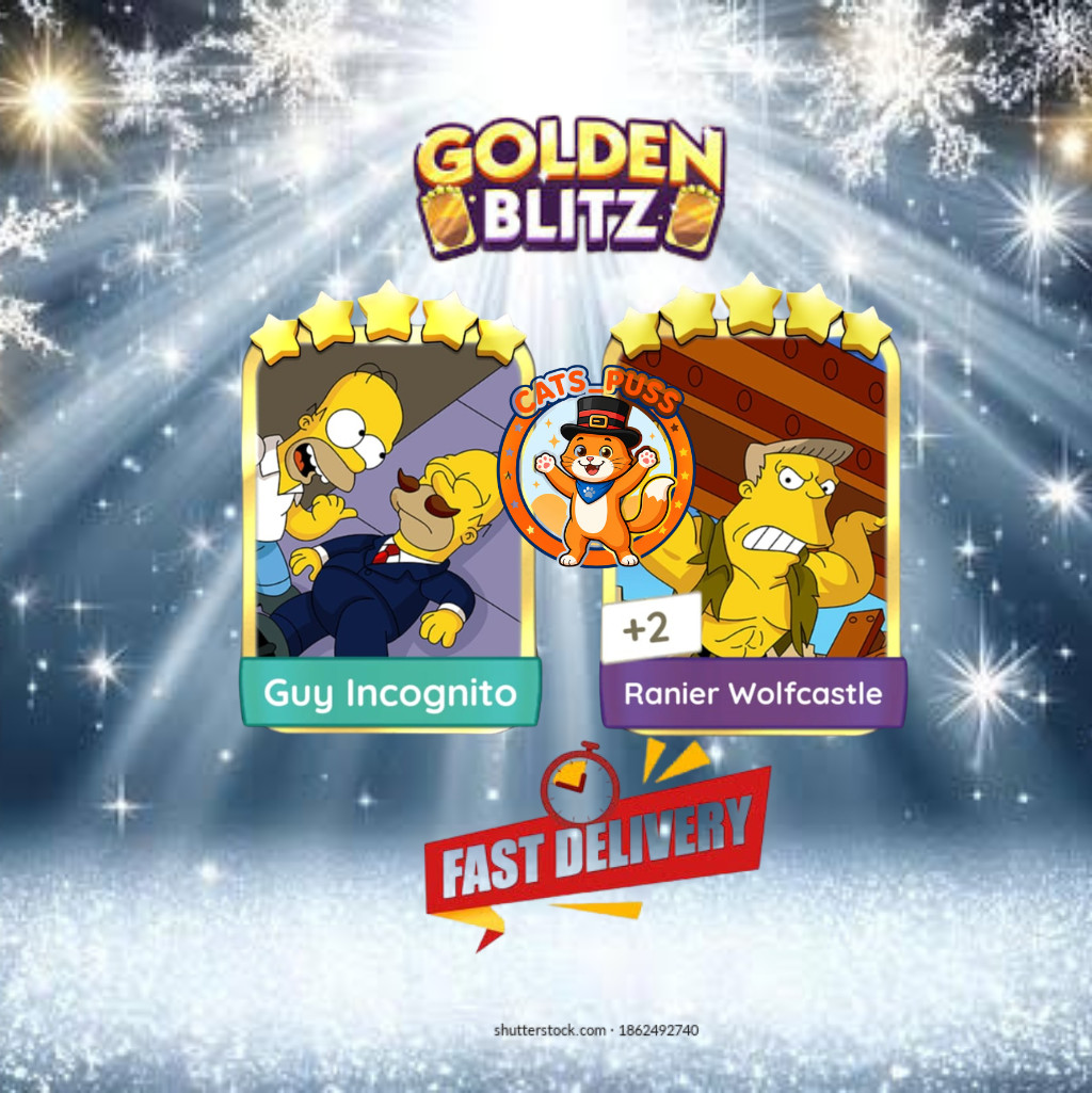 GOLDEN BLITZ MONOPOLY GO STICKERS 🔥 SUPER FAST DELIVERY RECOMMENDED