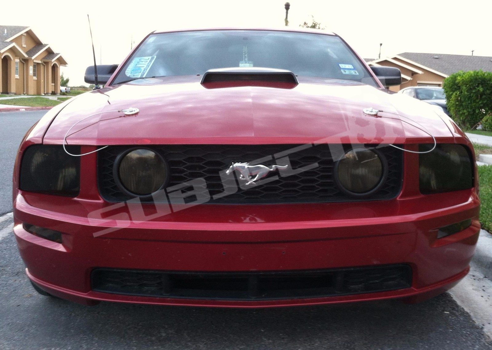 05-09 Mustang smoked tinted HEAD LIGHT covers vinyl film covers