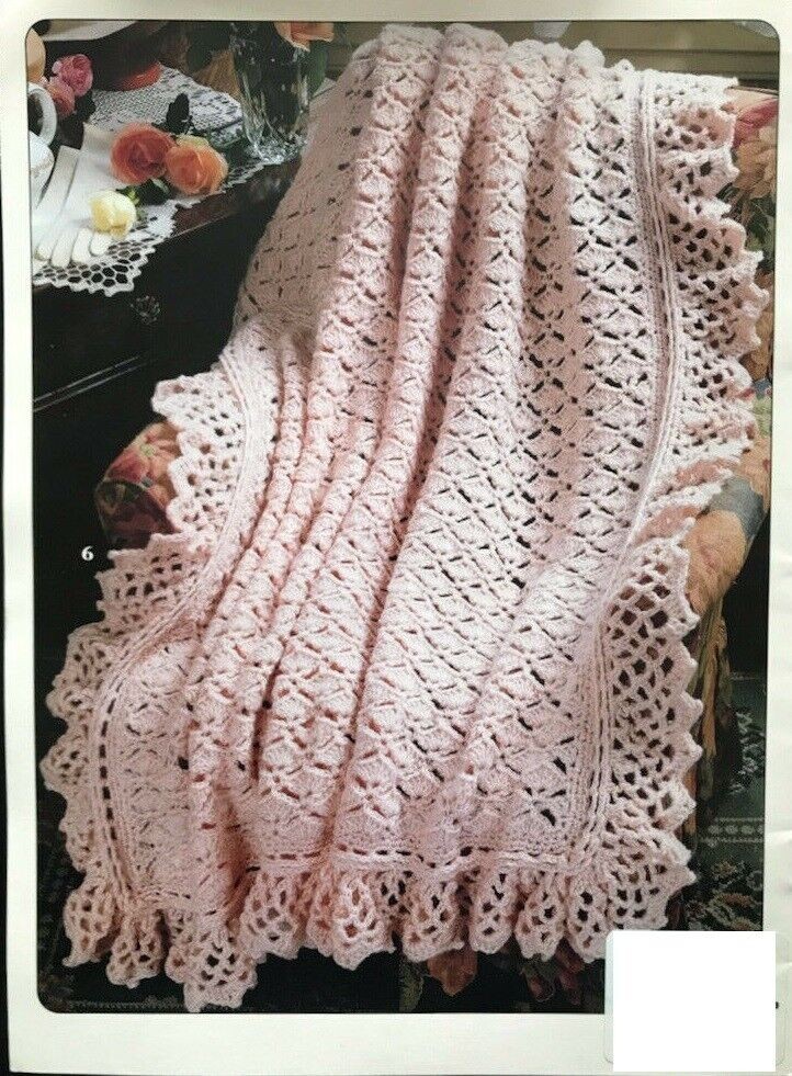 Leisure Arts Absolutely Gorgeous Sentimental Shells Afghans Book Three
