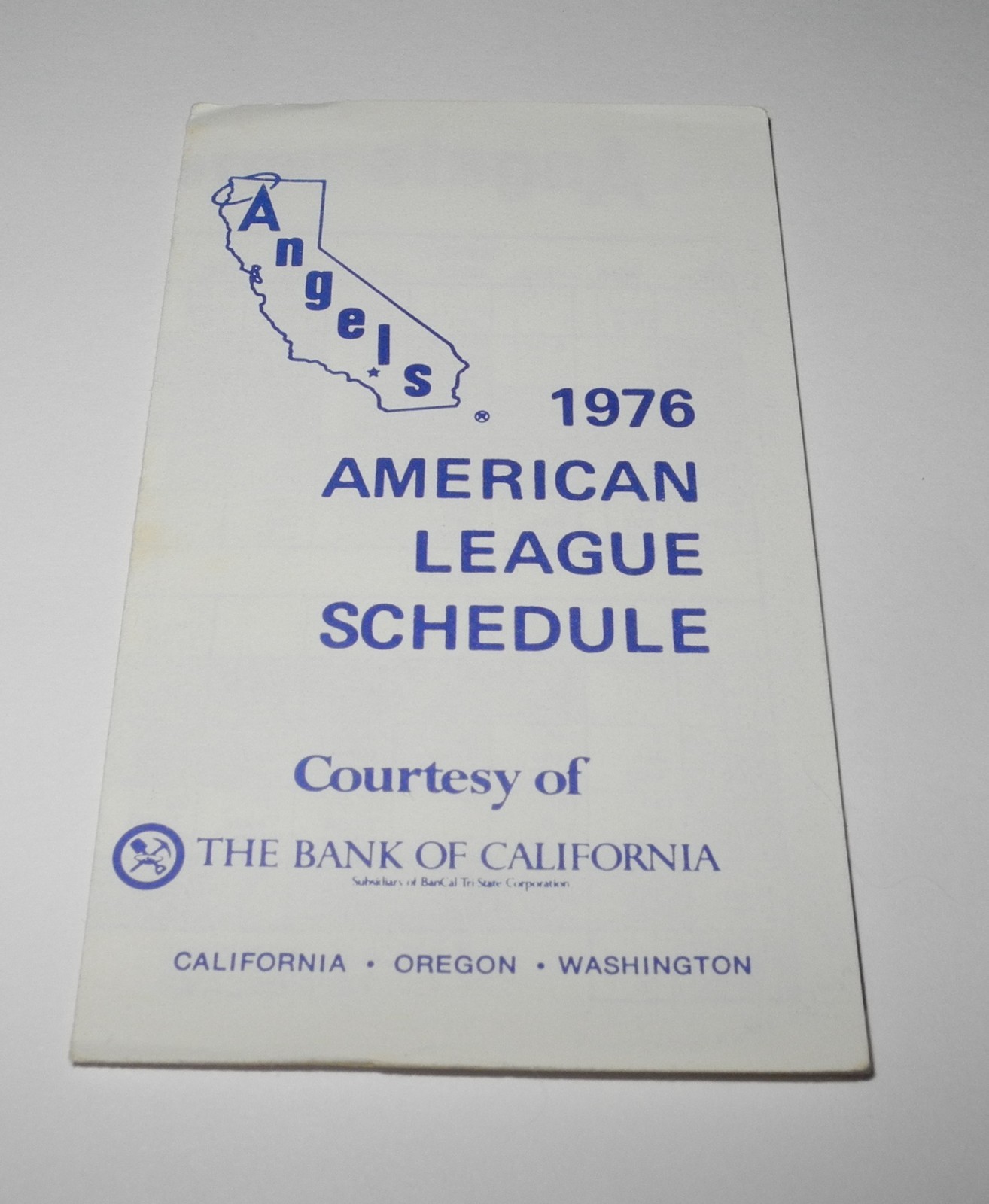 1976 Baseball California Angels Advertising Ticket Price Radio Schedule Program