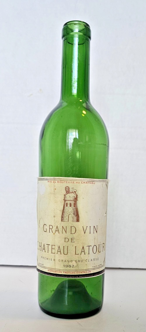 1967 Château Latour Grand Vin Pauillac EMPTY Collectible Vintage Wine Bottle