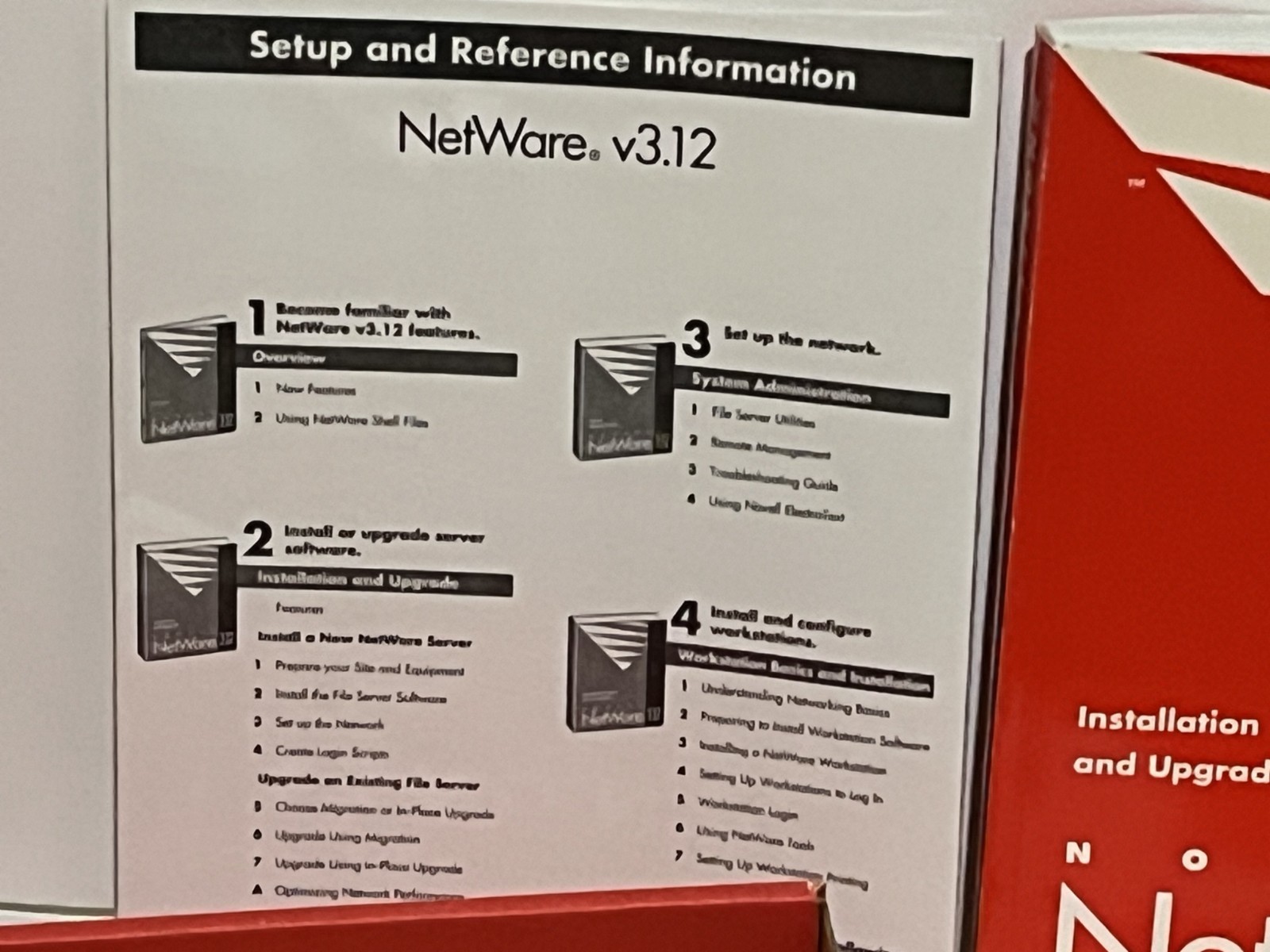 Novell Netware 3.12 50 User Kit CD and Diskette - Original Box