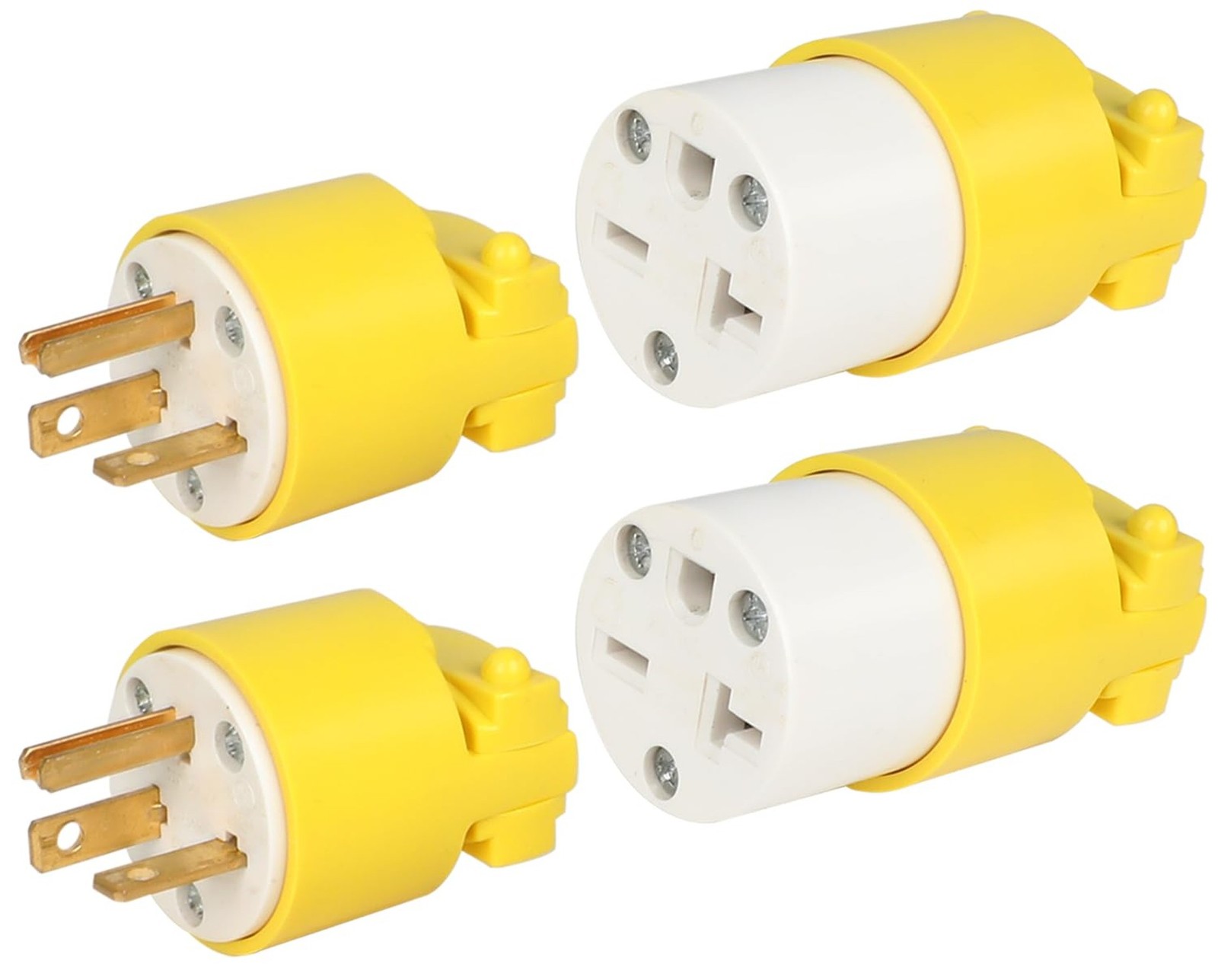 MaxWorks 50541 4 pc. Yellow Replacement Plug and Socket Set NEMA 6-20P and NE...