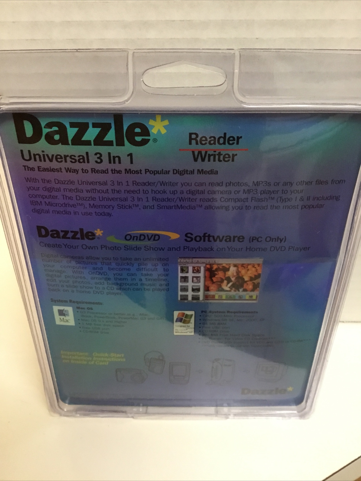 Dazzle Universal 3 In 1 Reader Writer DM-23600 NEW