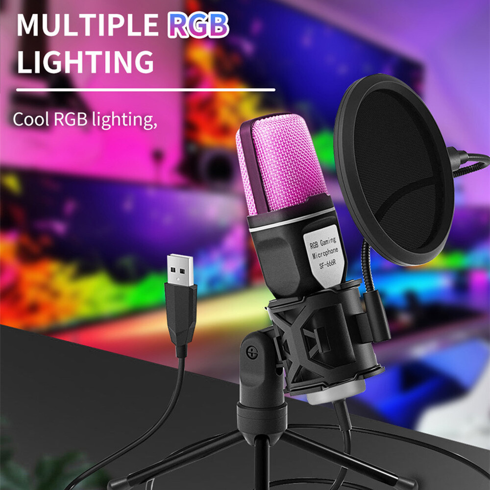 Microphone Mic Kit Broadcasting Singing Studio Recording Condenser For PC Laptop