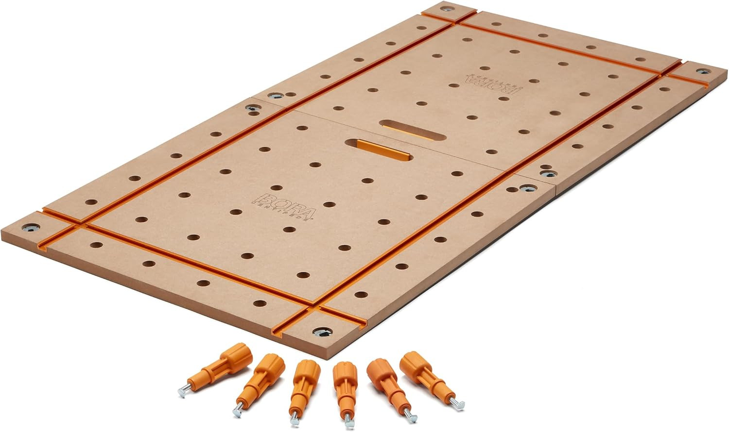 Centipede Table Top 2X4 Folding Workbench Top with T-Tracks and Dog Holes for Ac