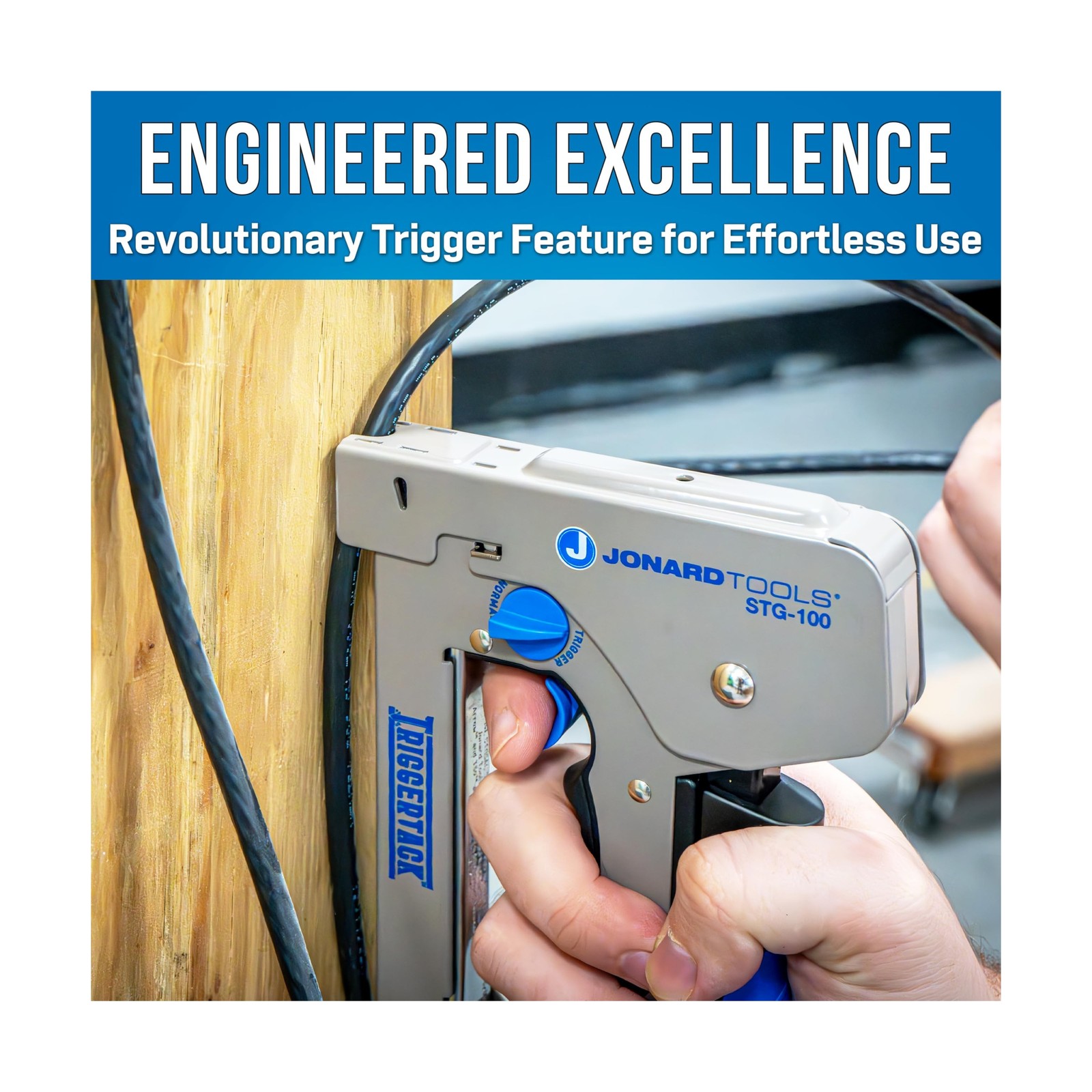 Jonard Tools STG-100 TriggerTack Insulated Cable Stapler – Advanced Trigge