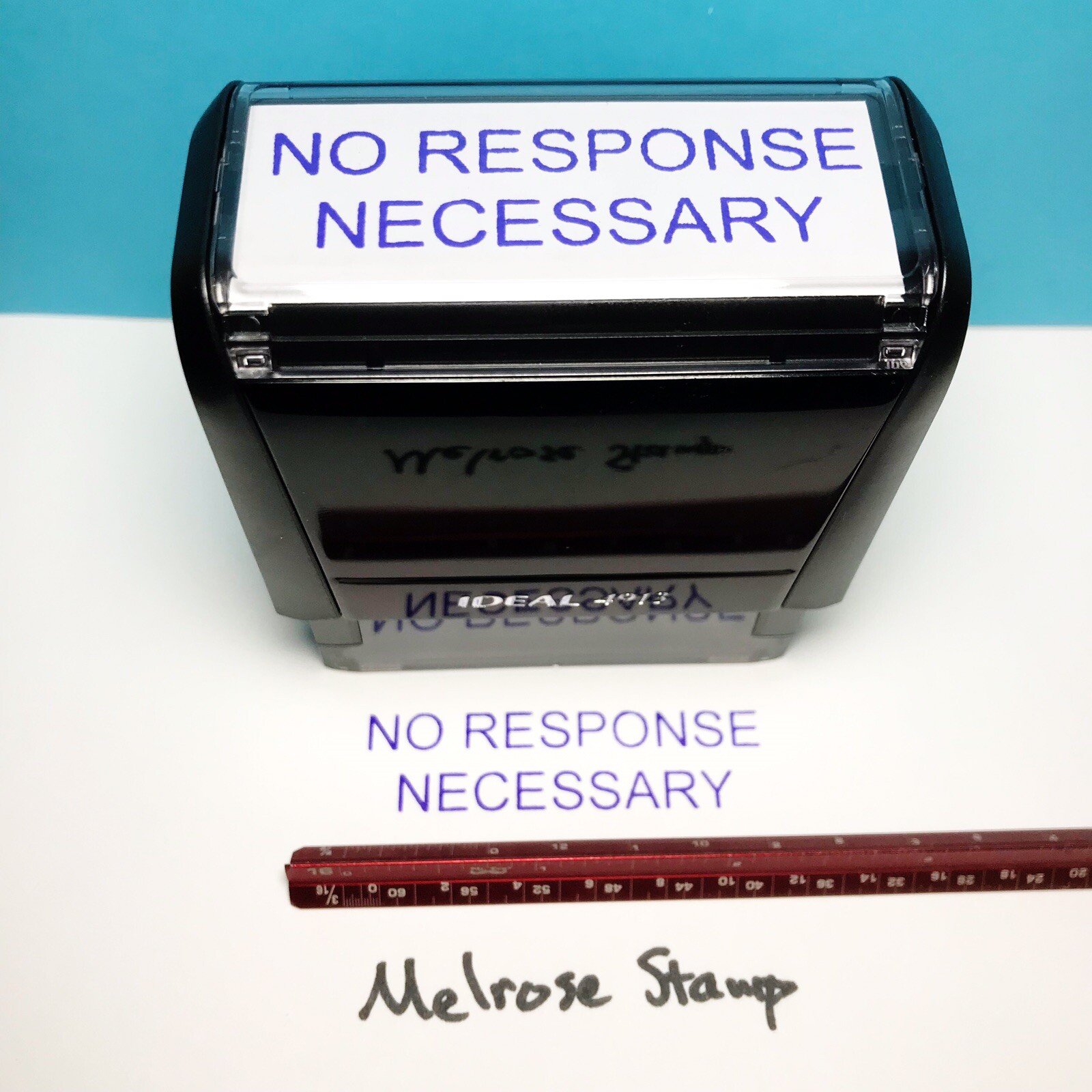 No Response Necessary Rubber Stamp Purple Ink Self Inking Ideal 4913