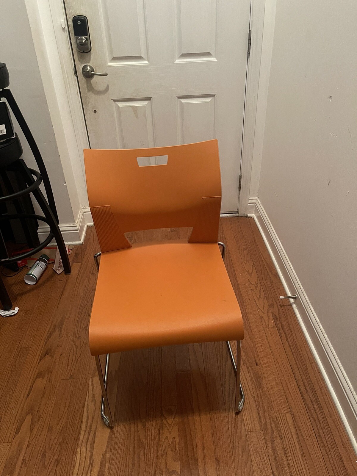 Global Duet Stacking Chair - Stackable Orange Plastic Chair