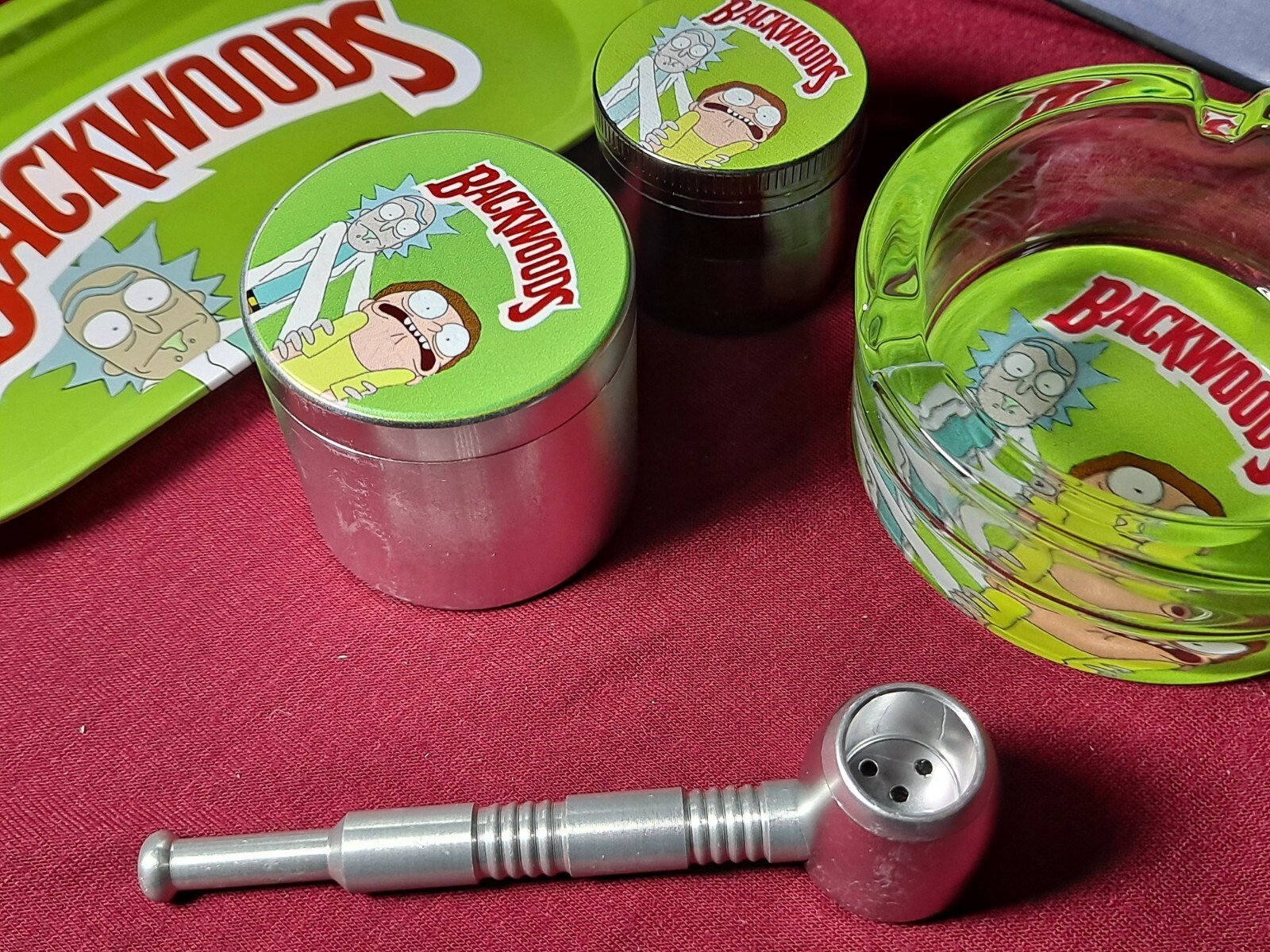5 Pcs Smoker's Gift Set With Tray And Grinder