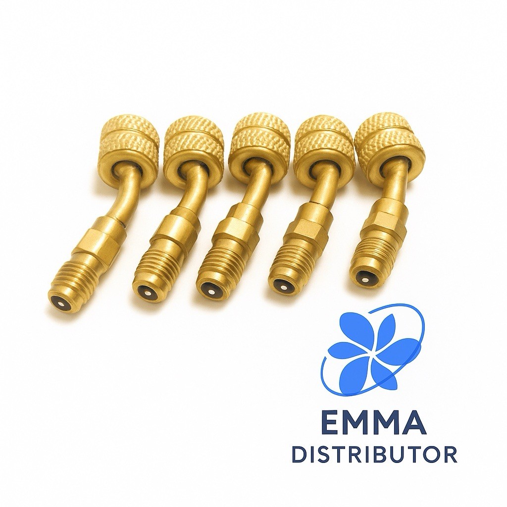 5PCS SPLIT ADAPTER 5/16" SAE FEMALE  1/4" SAE MALE -CURVE 45°