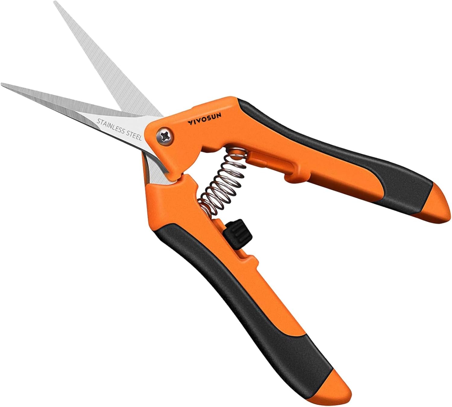 VIVOSUN 6.5 Inch Gardening Scissors Hand Pruner Pruning Shear 1 Pack, Orange