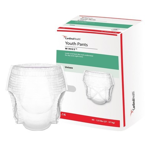 Pk Of 14 Cardinal Health 70074A Unisex Wings Youth Pants Diapers Underwear L/XL