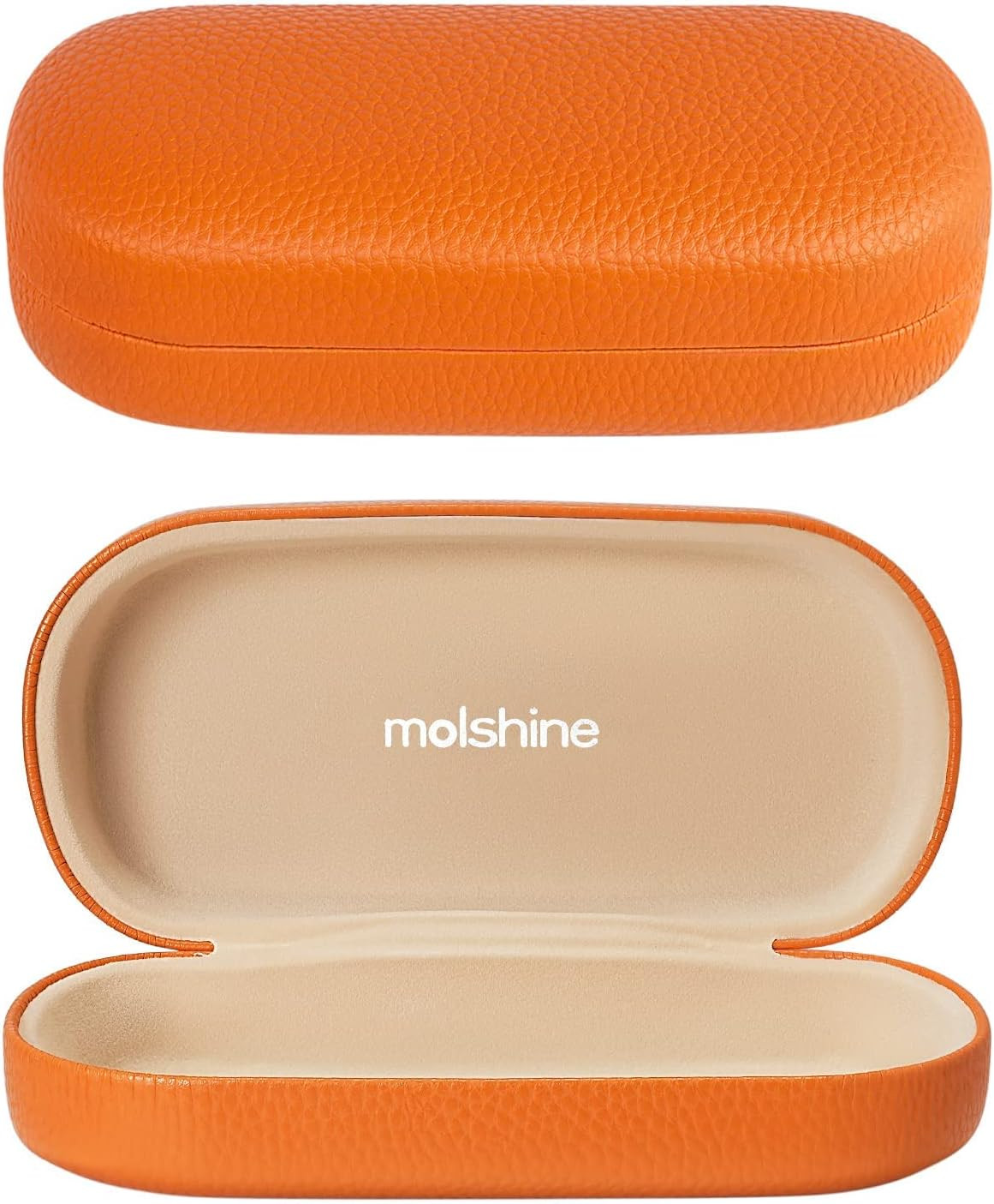 Hard Shell Leather Sunglasses Case,Classic Large Glasses Case for Women Men,Sung
