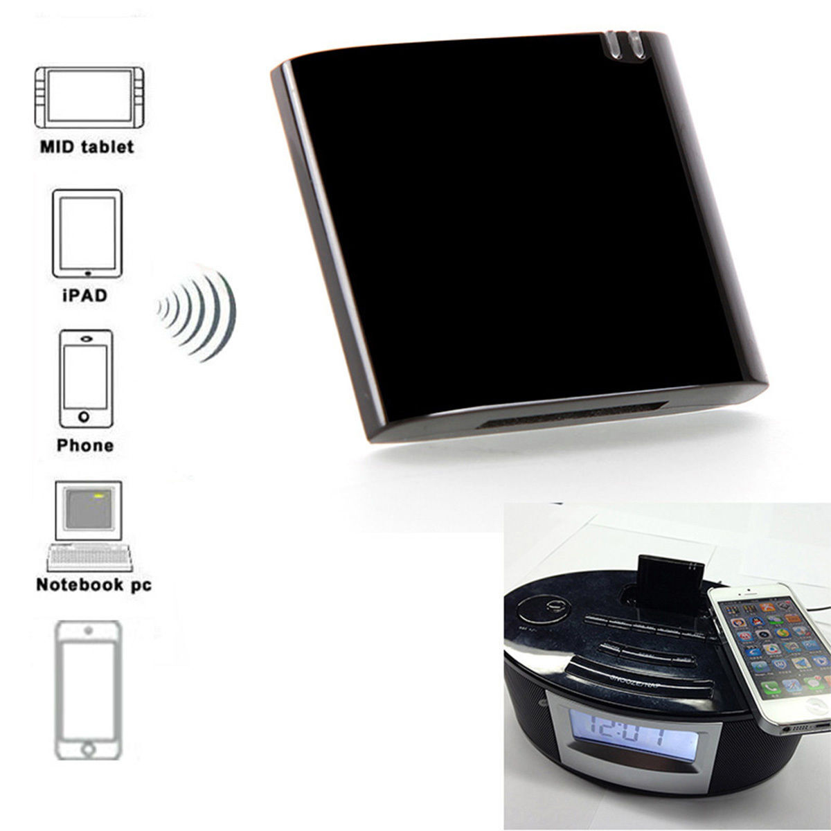 Dock For iPod/iPhone Wireless Music Adapter 30 Pin Bluetooth 5.1 Audio Receiver