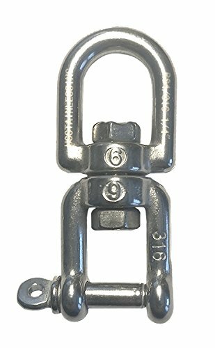 Stainless Steel 316 1/4" (6mm) Anchor Swivel Eye and Jaw Marine Grade