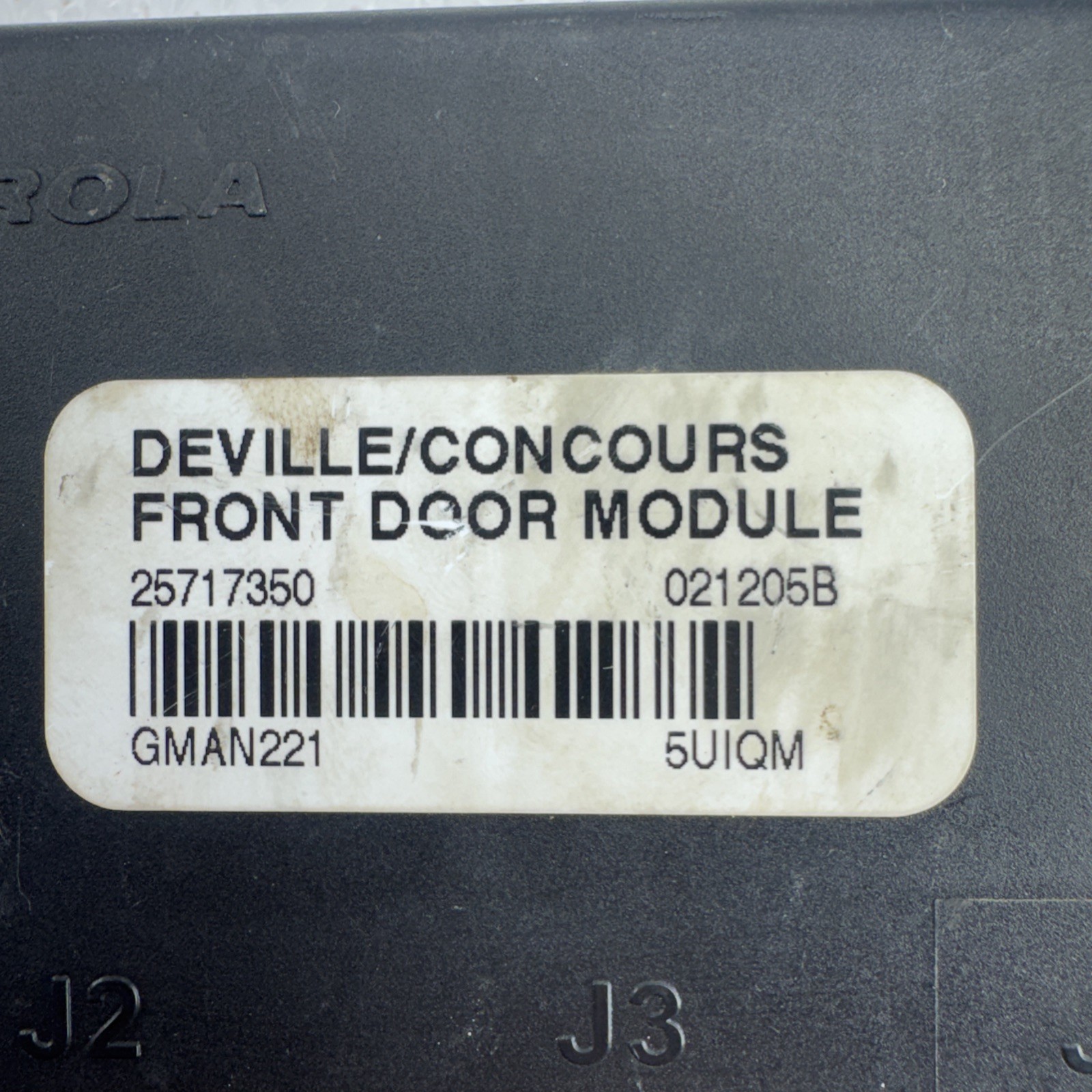 2000-2003 CADILLAC DEVILLE LEFT FRONT DOOR MODULE 25717350 OEM