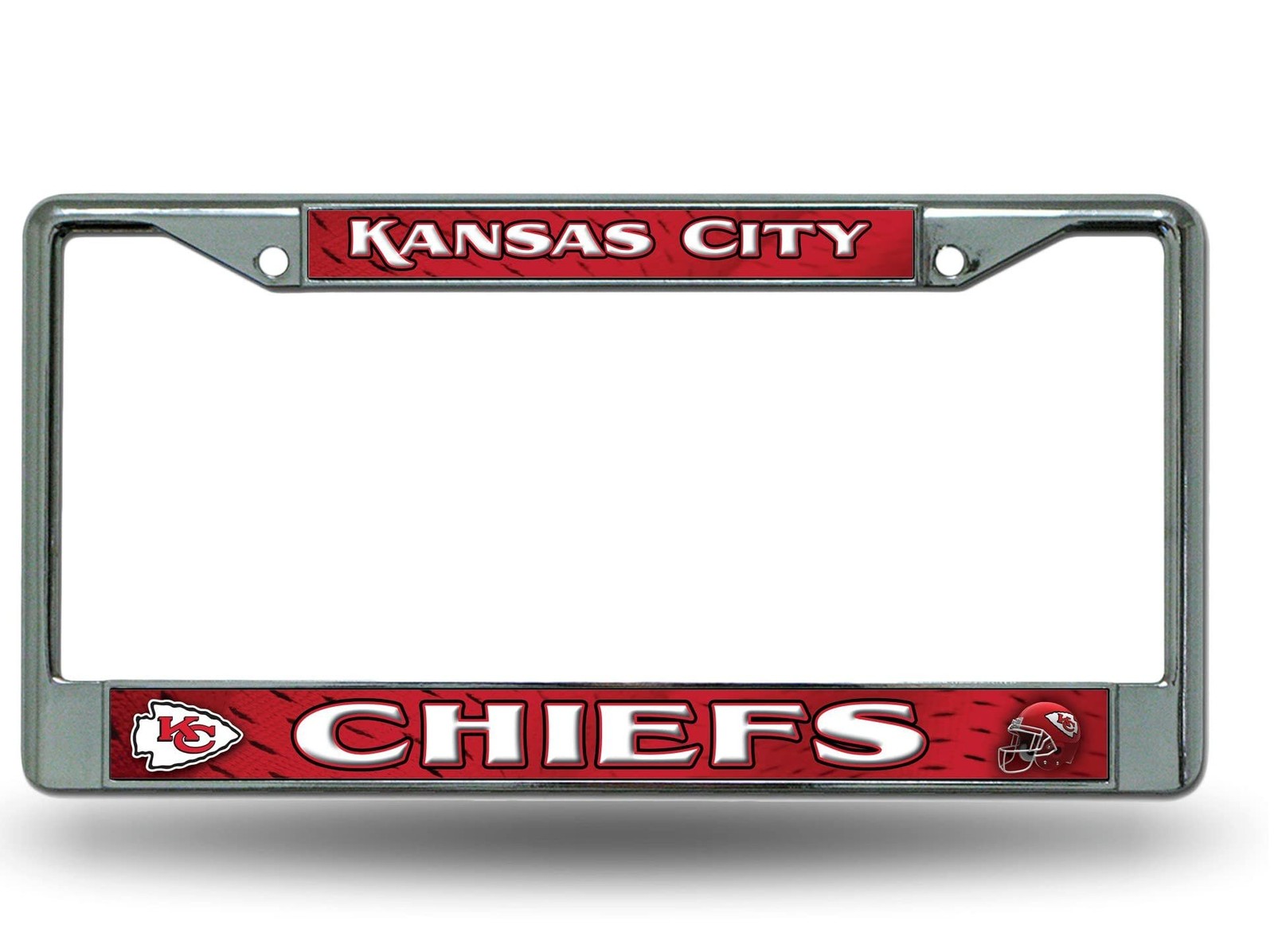 Kansas City Chiefs Premium Metal License Plate Frame Tag Cover, 12x6 inch,...