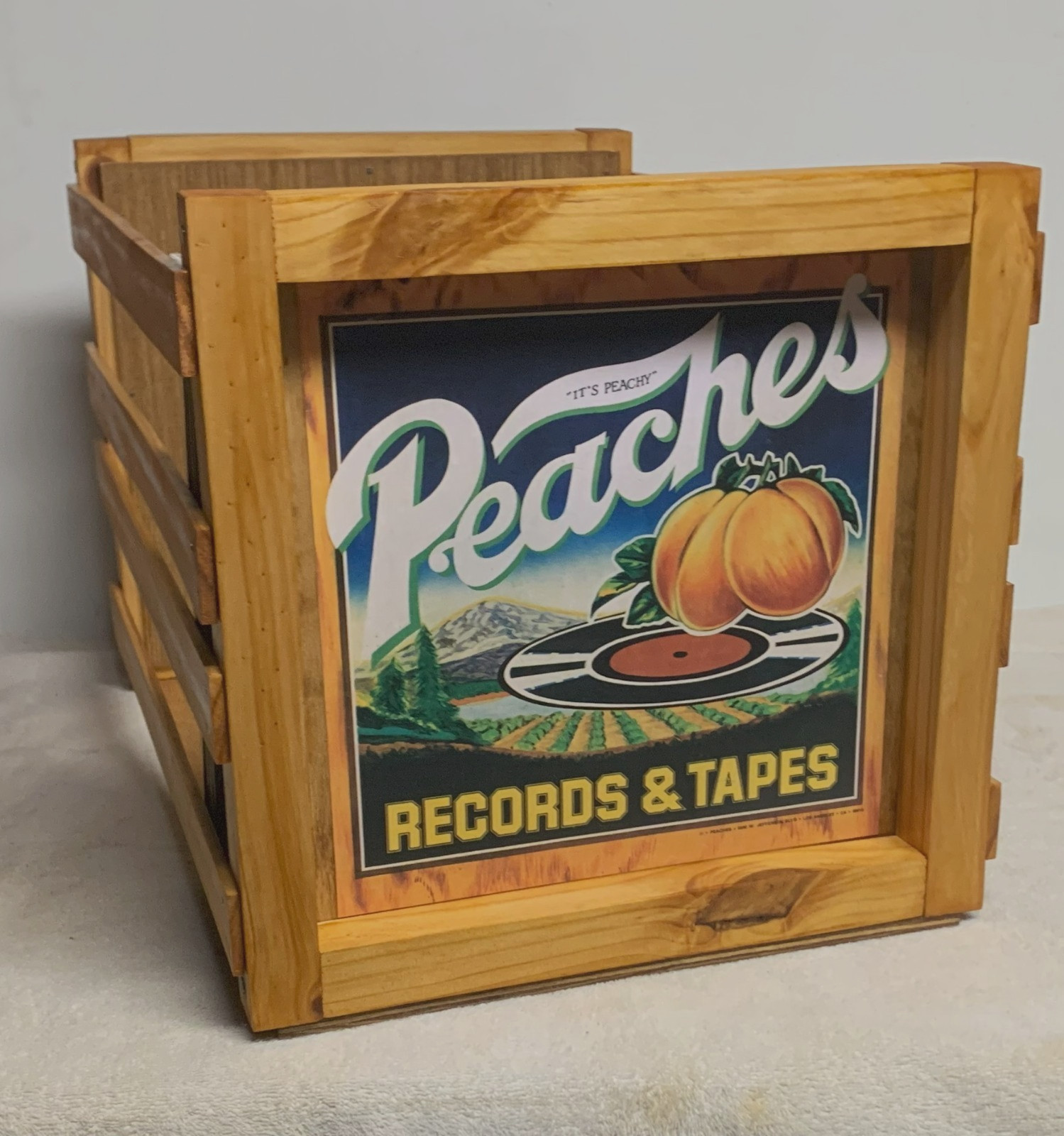 PEACHES RECORDS & TAPES Storage Crate for 12" Vinyl (full size crate)