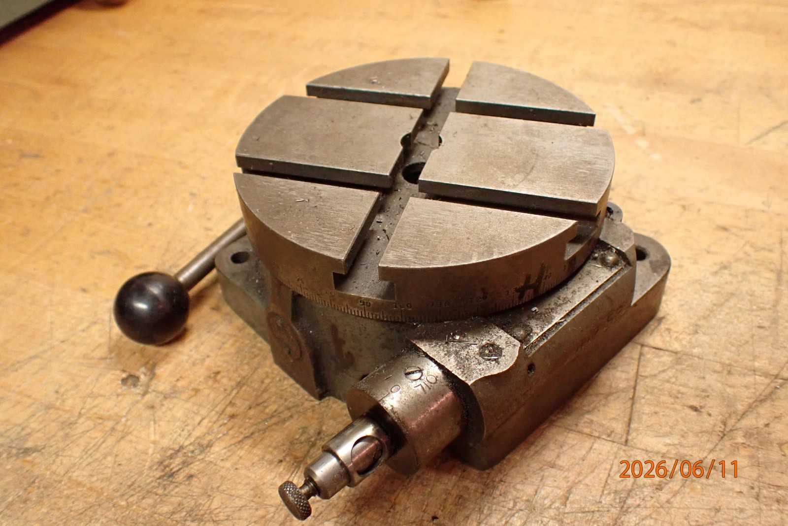 VINTAGE SMALL SOUTH BEND ROTARY TABLE MISSING CRANK HANDLE THIMBLE