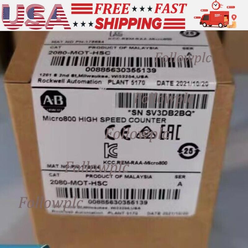 2080MOTHSC AB Micro800 plug-in module 2080-MOT-HSC Allen-Bradley New US Free Tax