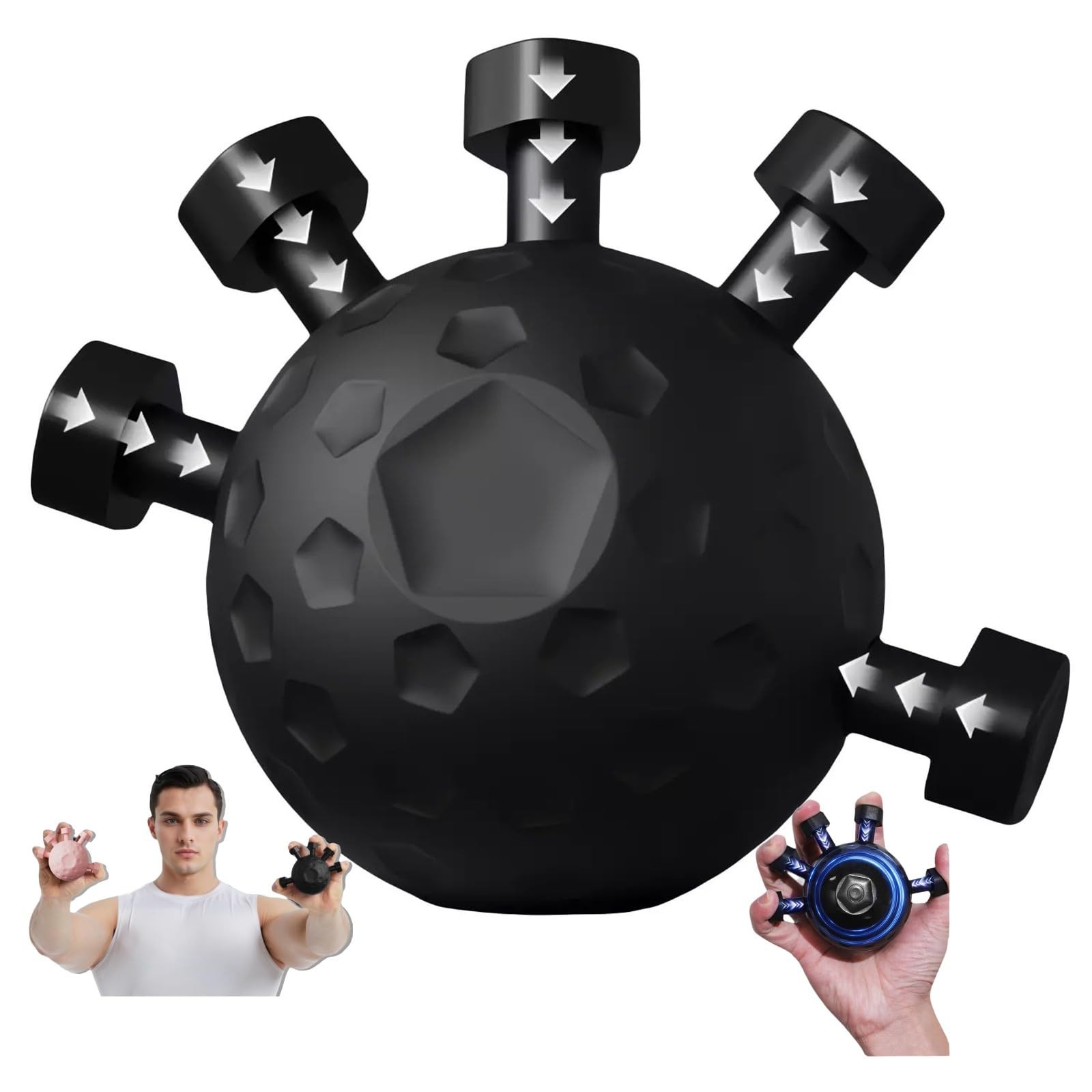 Glitzgrip Arm Builder 2025 New Hand Forearm Ball Strengthener and Finger Grip...