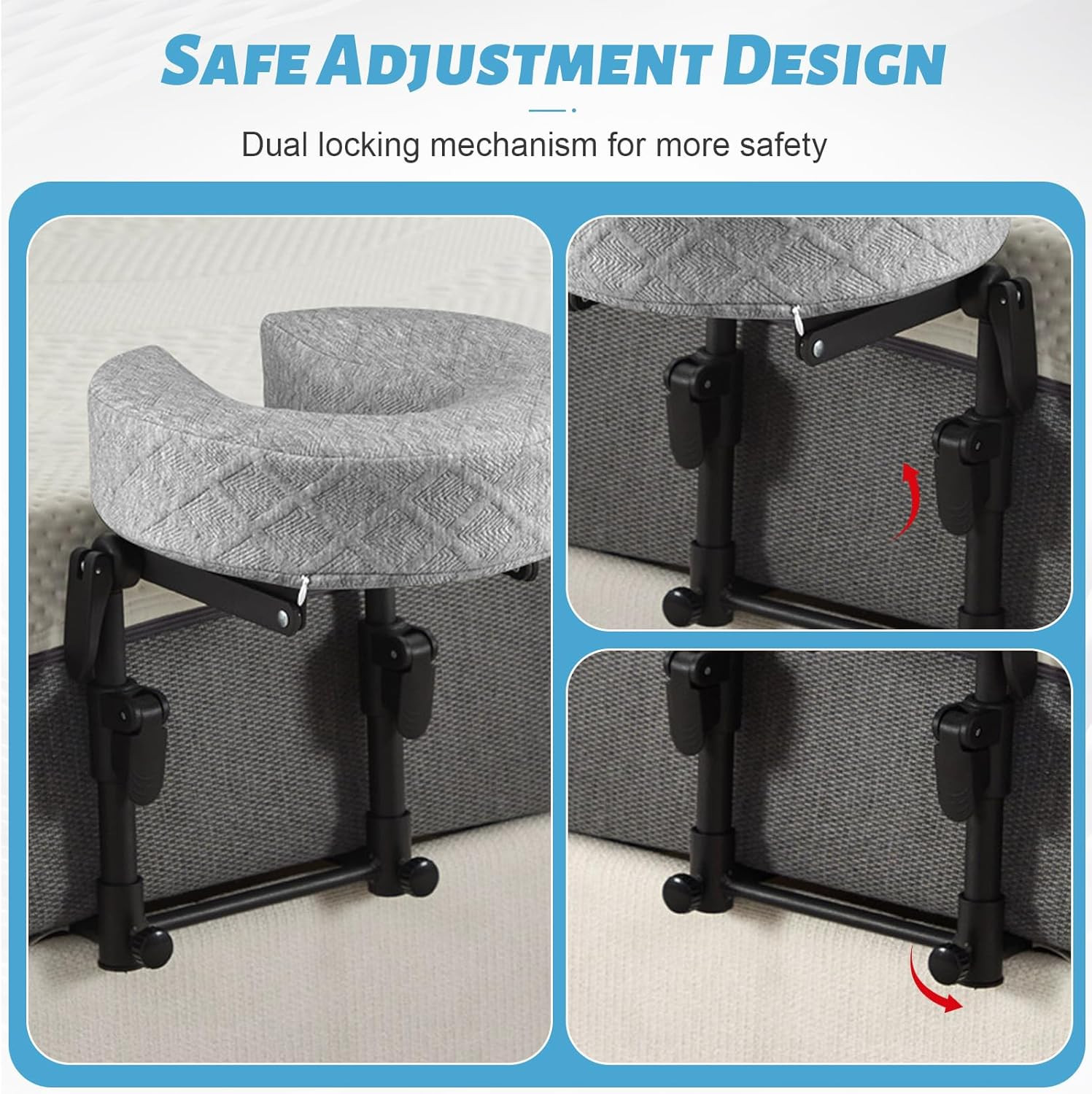Adjustable Massage Headrest for Bed - Portable Face Cradle for Home & Spa