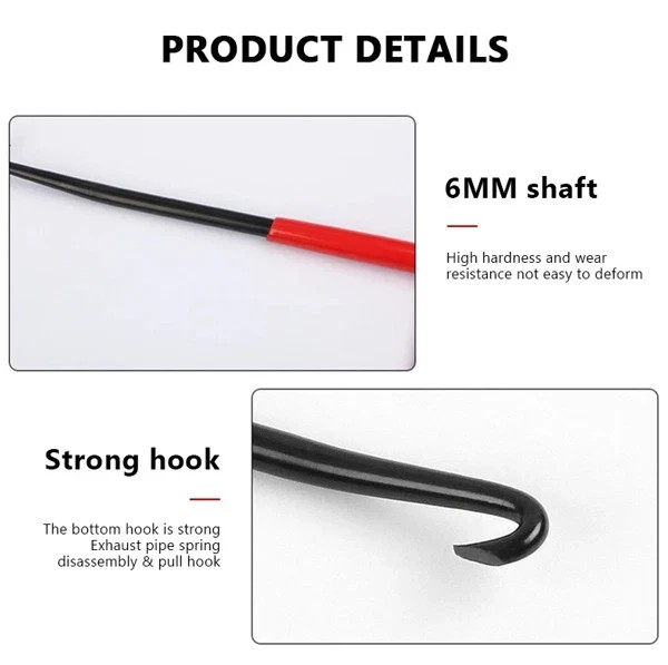 T-Shaped Exhaust Spring Puller with Rubber Grip - Essential Tool for Motorcycles