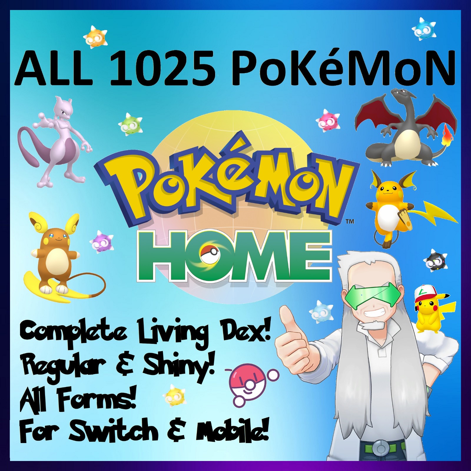 Pokemon Home All 1025 Living Dex Livedex Complete National Shiny Ultimate