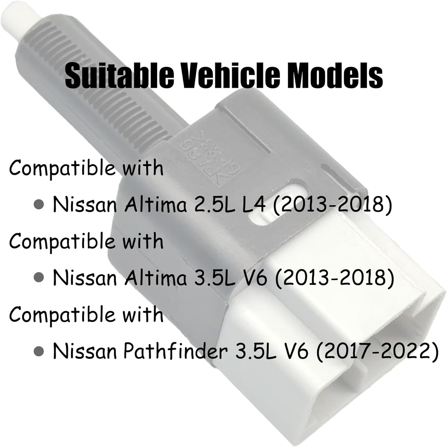 Stop Light Lamp Switch Assembly Compatible with Nissan Altima 2013-2018
