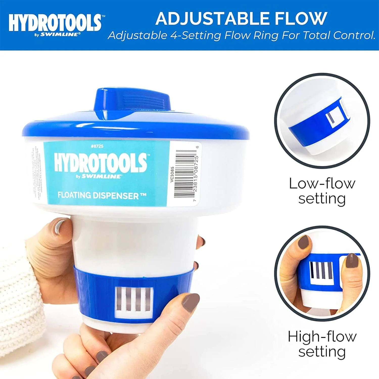 HydroTools 8725 Pool Floating Dispenser 3" Tablet Floater Adjustable