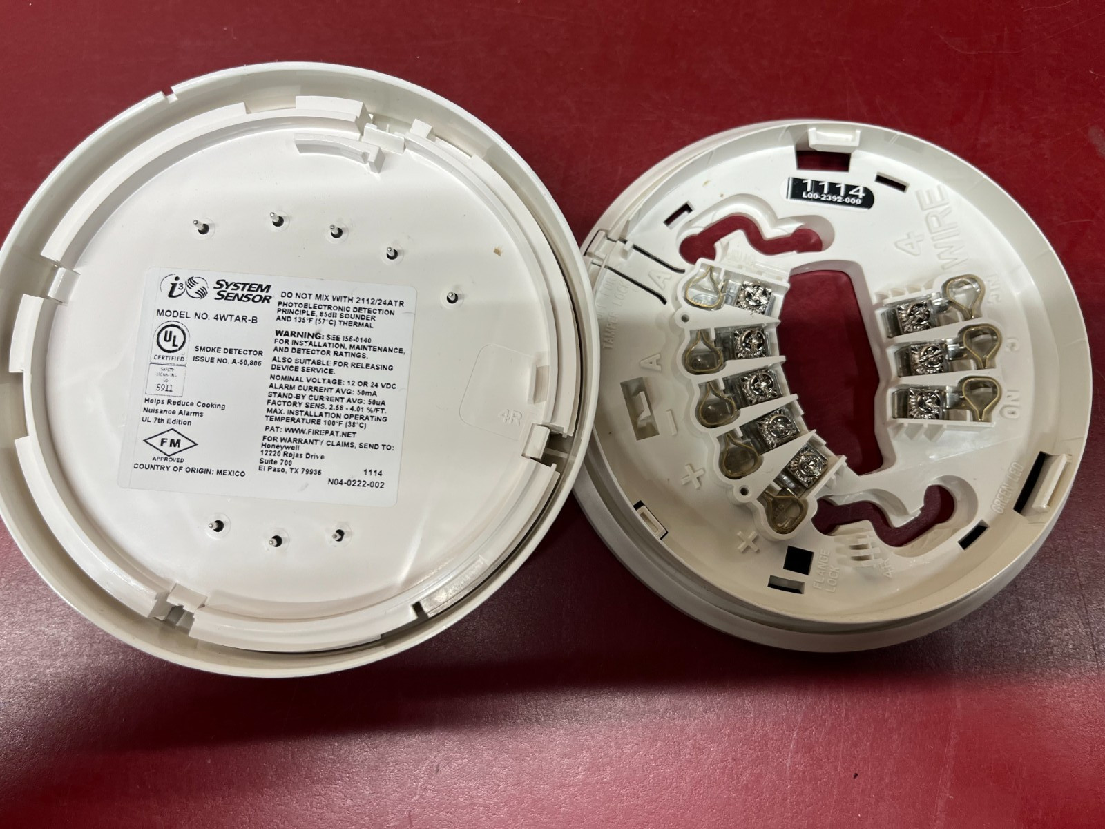 System Sensor i3 4WTAR-B Smoke Detector EXP 11/2031