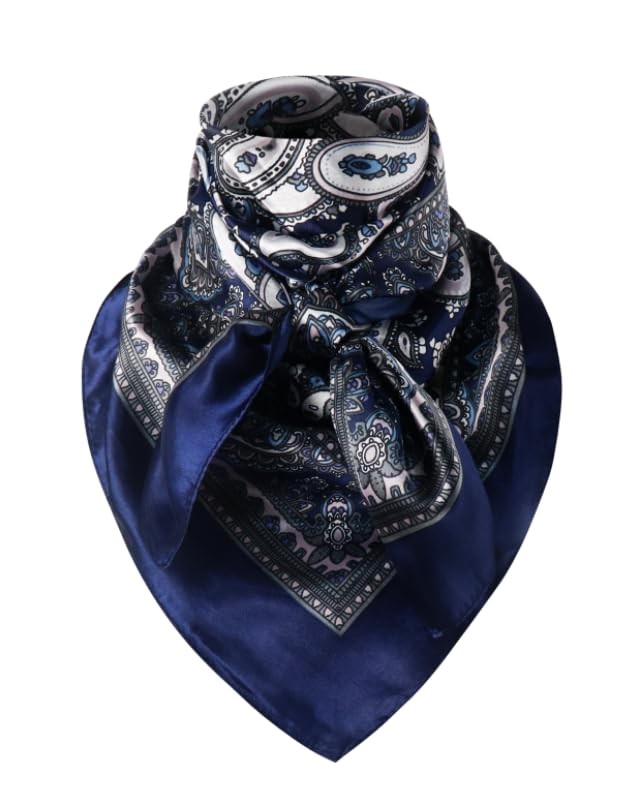 35 Inch Wild Rag Cowboy Bandana Scarf Large Neckerchief Silk Feel Western