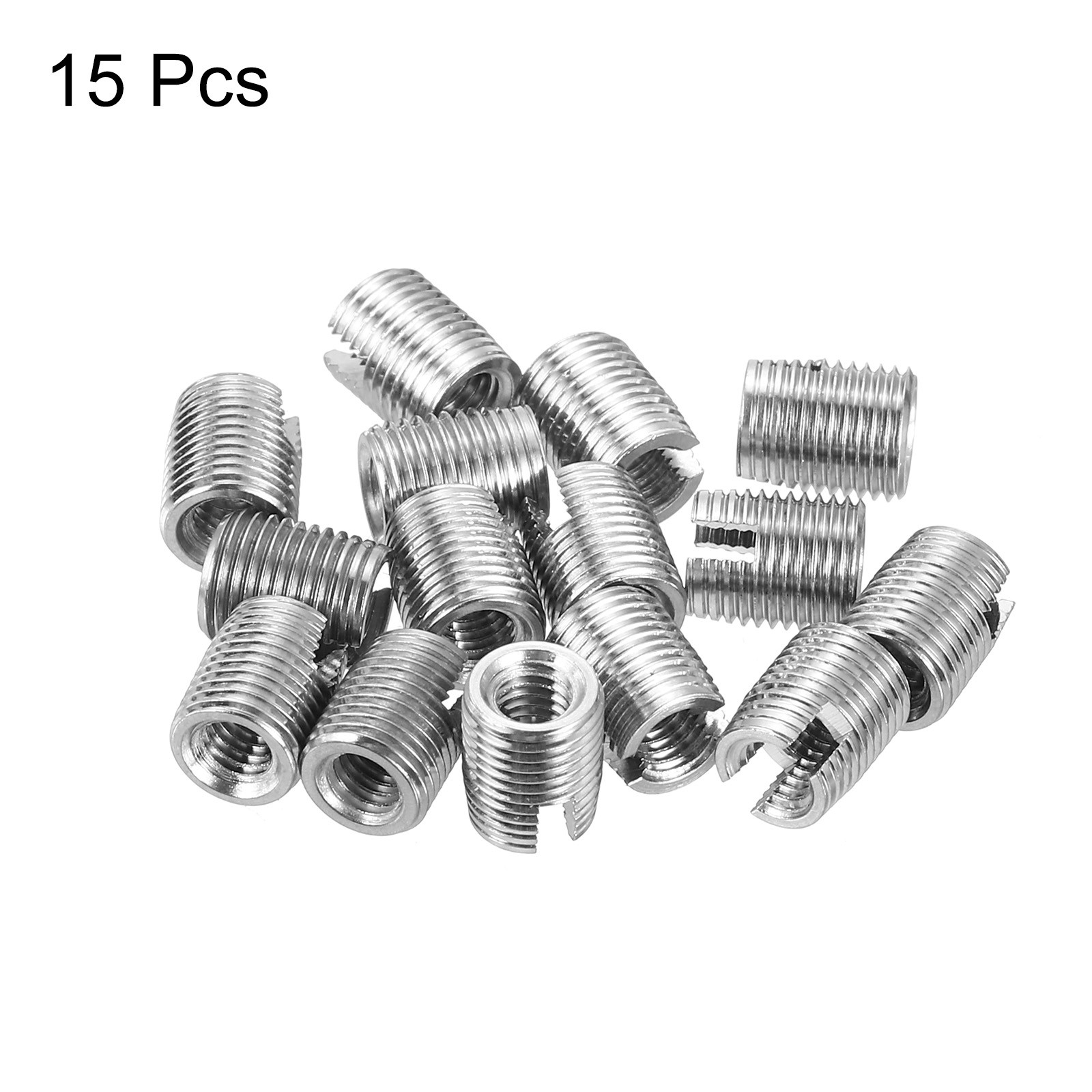 Self Tapping Threaded Inserts, 15pcs Inner M3 M5x6 303 Stainless Steel Nuts