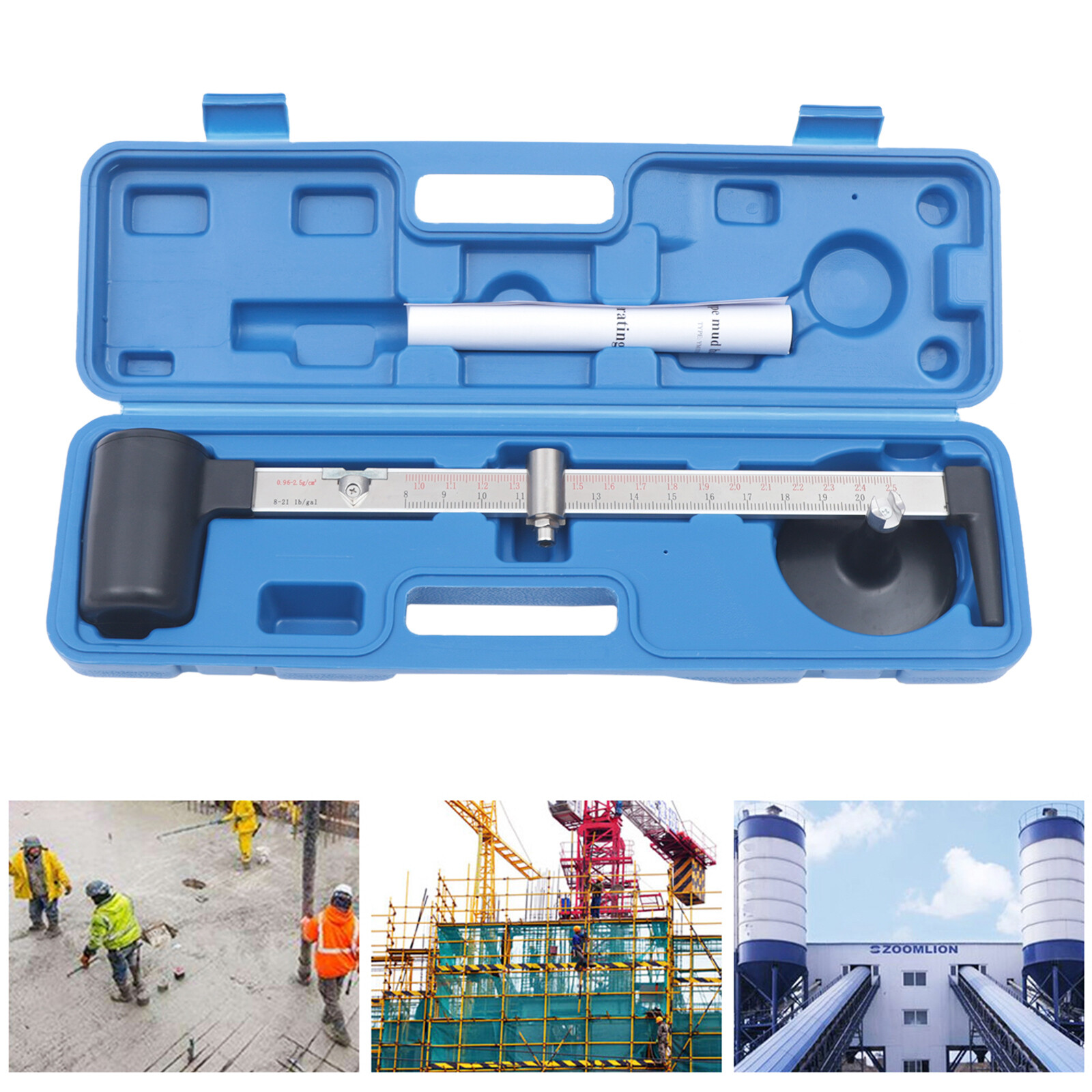 Double Scales Mud Scale Liquid Mud Hydrometer Densimeter Mud Gravity Tester NEW