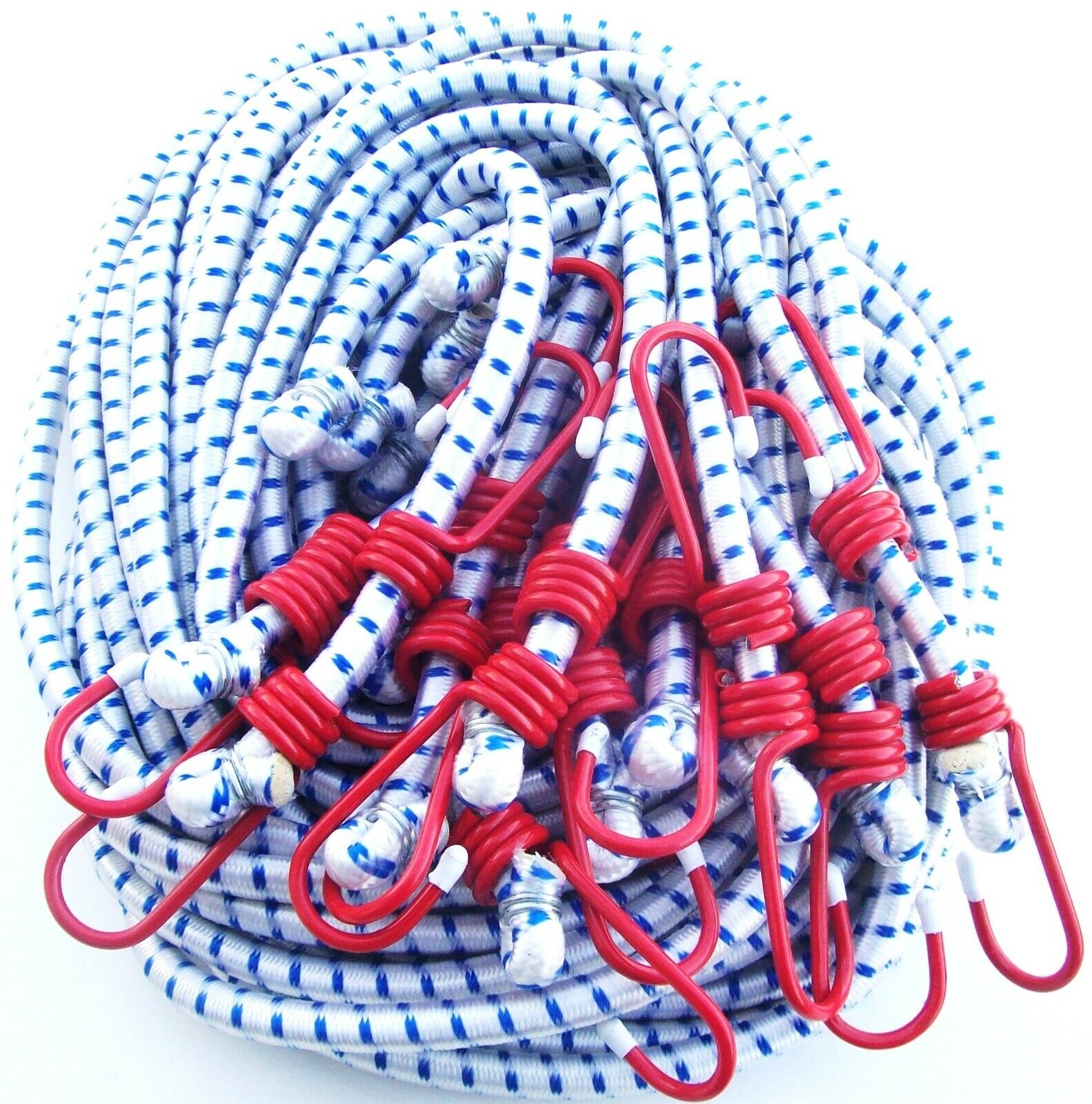 12 Pc. 72" Inch Long Heavy-Duty Thick Straps Industrial Bungee Cords with Hooks