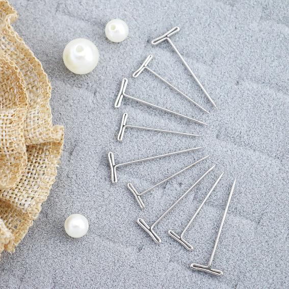 Steel T-Pins with Nickel Finish, Size 16, 1" Long, 9/16" Head, 500 PCS PER BOX