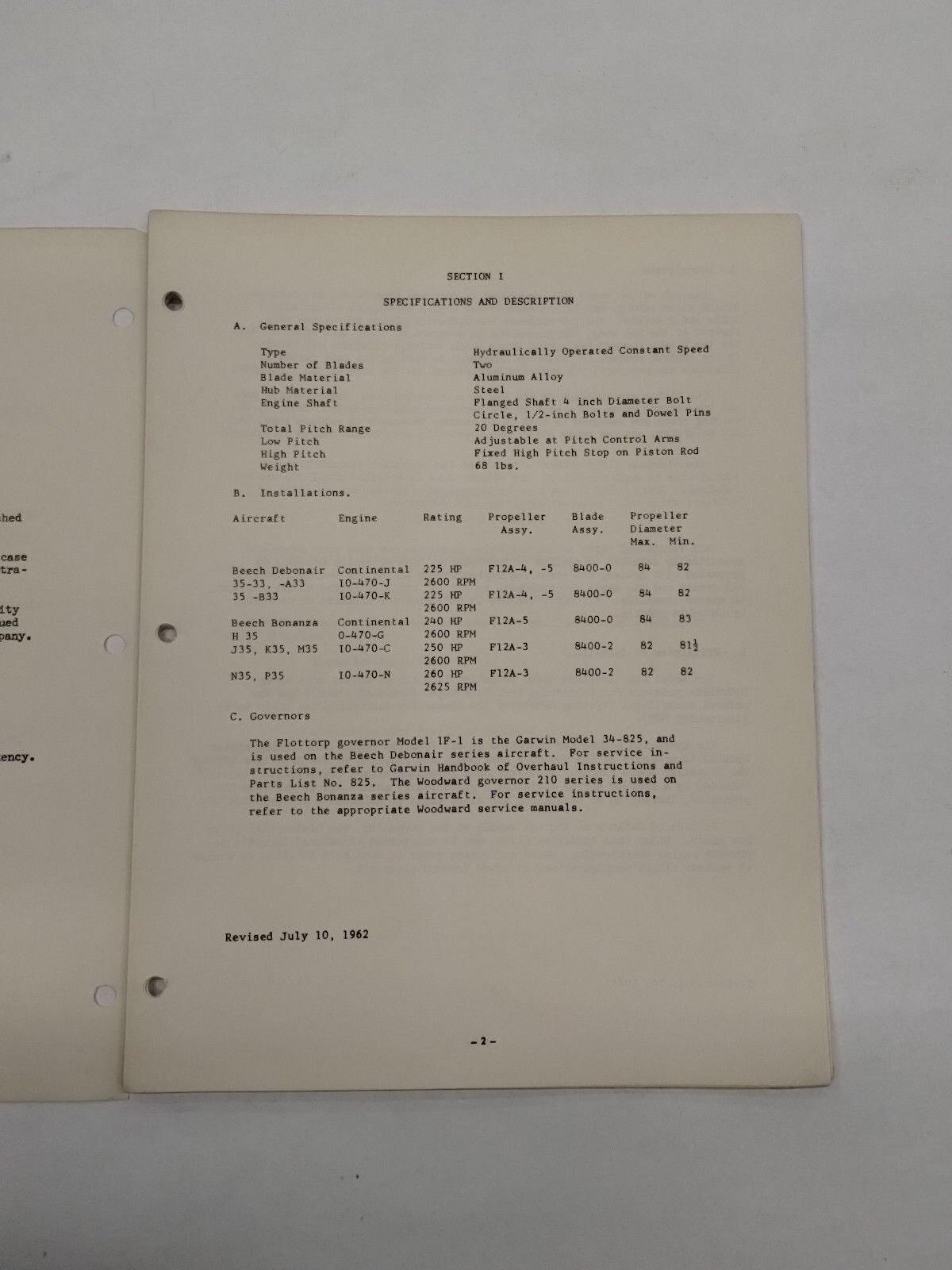 Flottorp Propellers Inspection & Maintenance & Overhaul Manual-Original