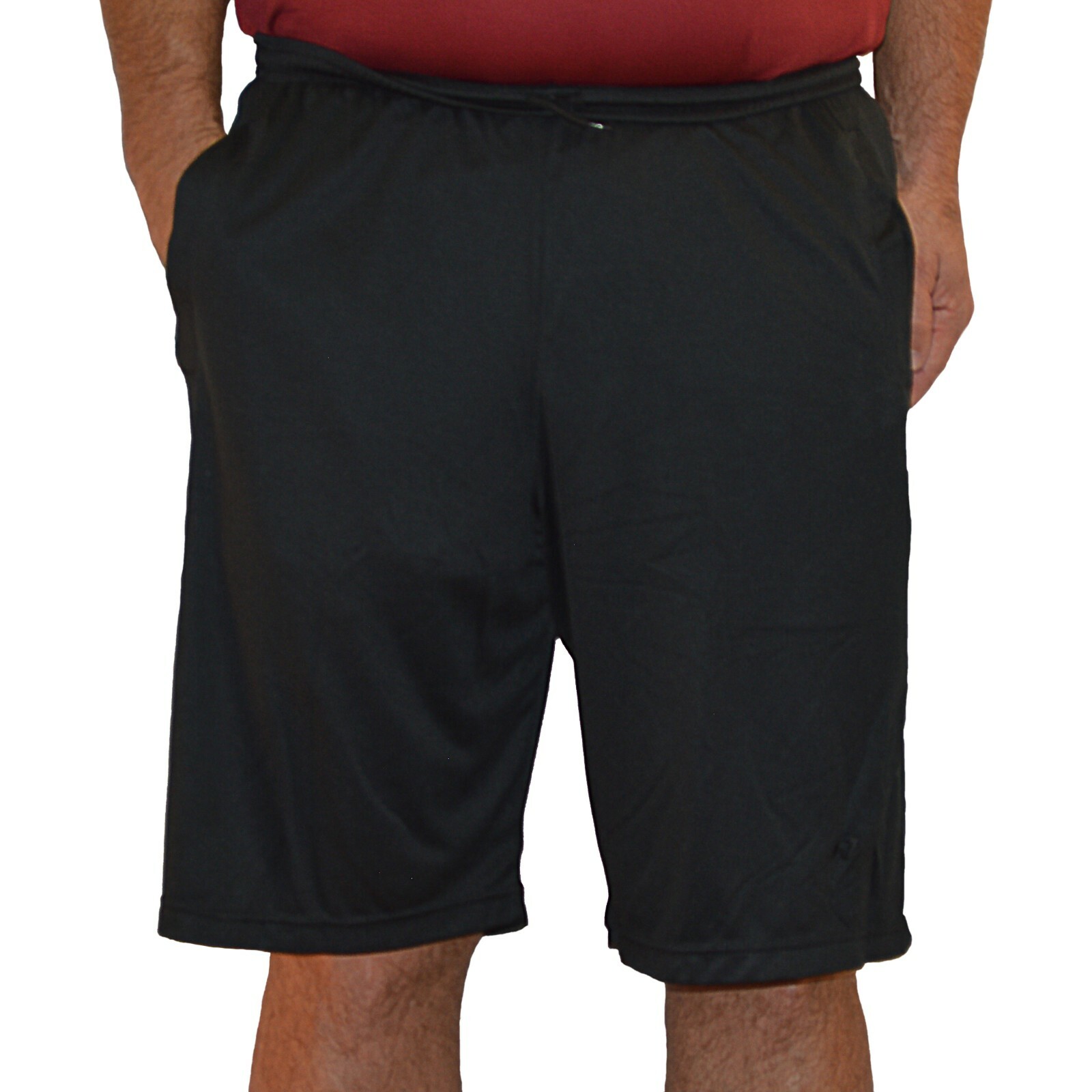 Big and Tall Athletic Active-wear Shorts-Solid Navy, Black, Gray, or Burgundy!