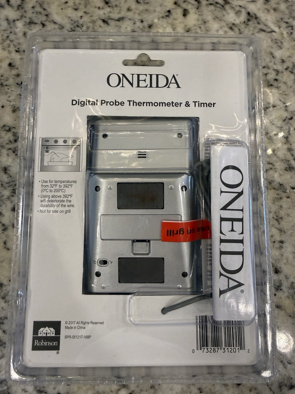 Oneida Digital Probe Thermometer & Timer 31201 Stainless Steel Probe New