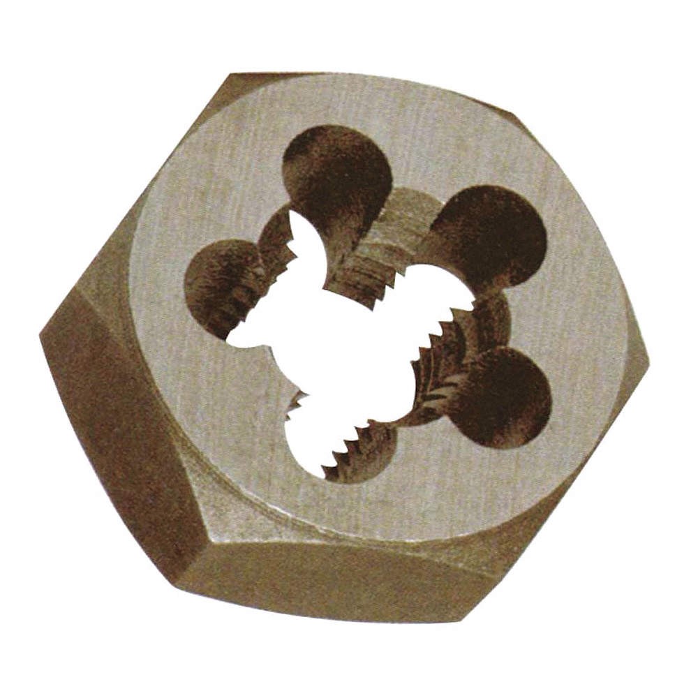 WESTWARD 10T932 Hex Rethreading Die,Carbon Steel,M6 PK 10