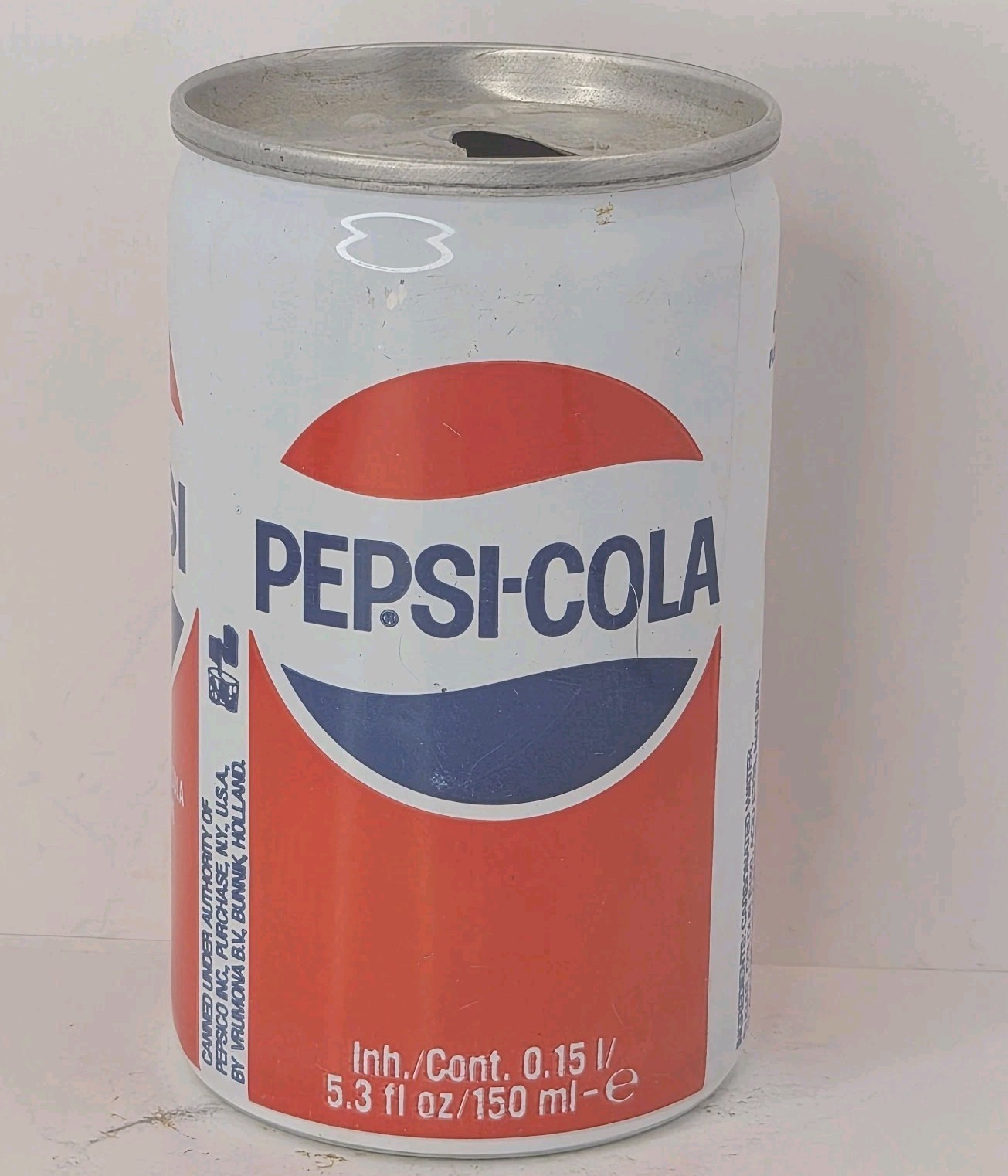 1988 Holland Issued Pepsi-Cola Mini Soda Can 0.15L 150mL PLM3 Empty Rare