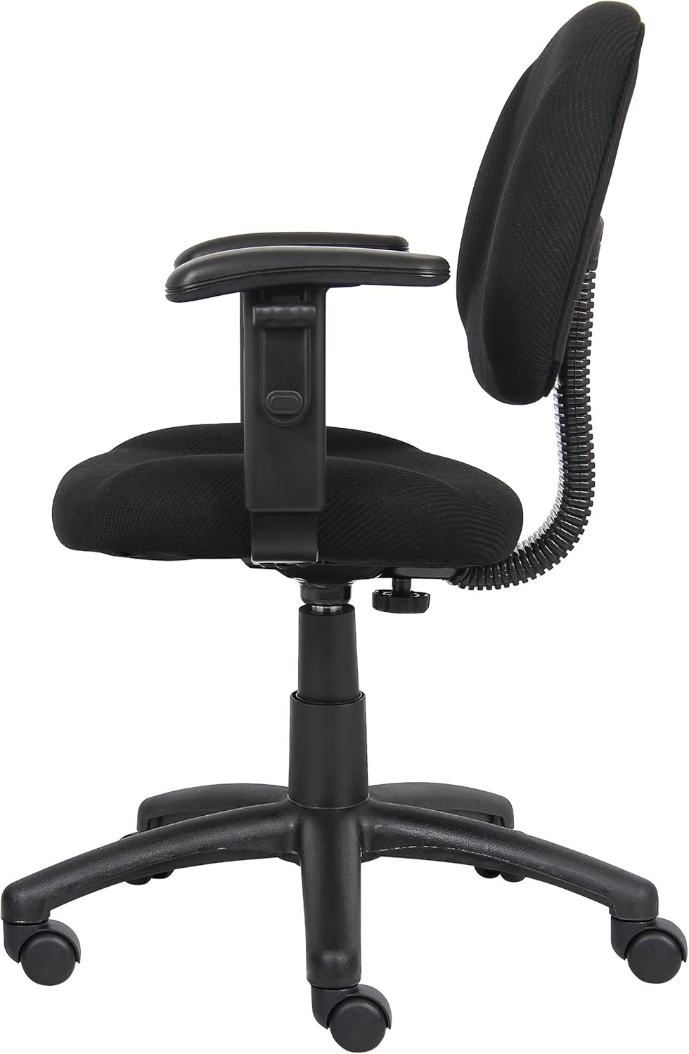 B316-BK Perfect Posture Delux Fabric Task Chair with Adjustable Arms in Black, L