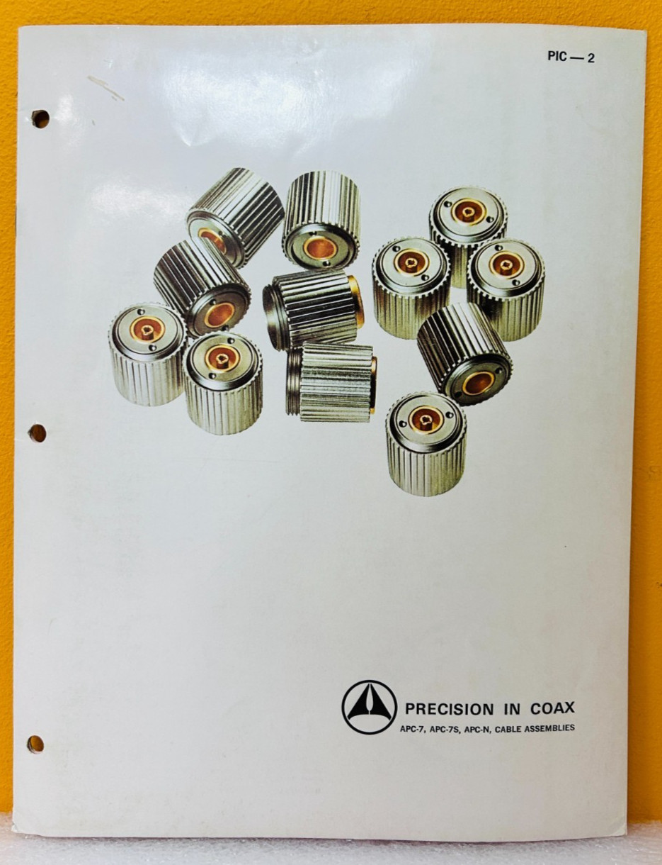 Amphenol Precision in Coax APC-7, APC-7S, APC-N, Cable Assemblies Catalog.