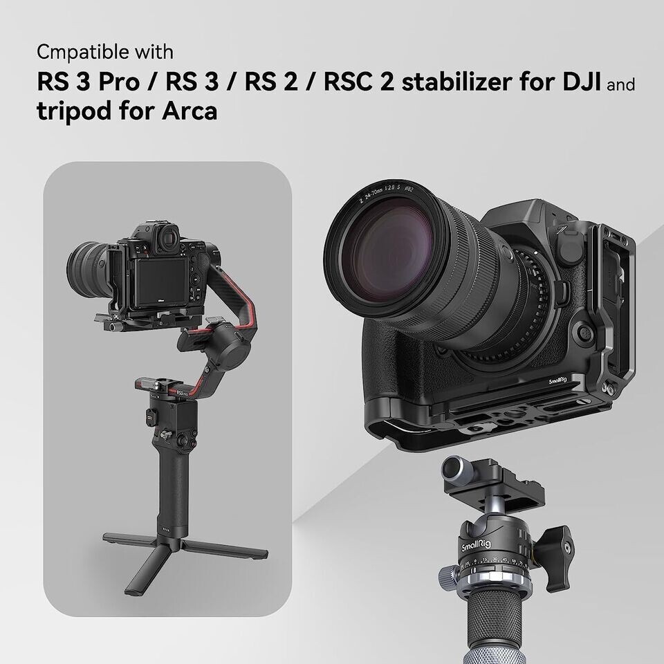 SmallRig Z 8 L-Bracket for Nikon Camera Quick Release L-Shape Mount Plate 3942