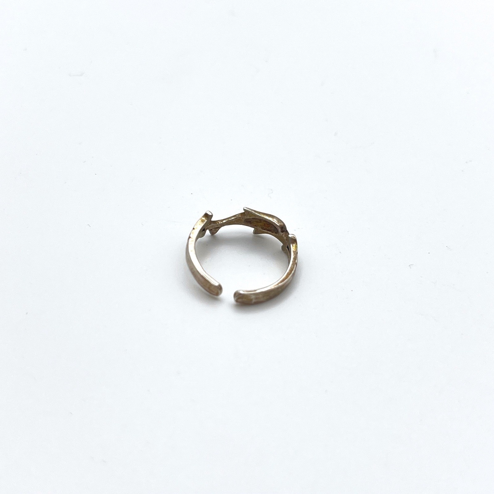 925 Sterling Silver Dolphin Toe Ring Adjustable Wrap Around Band Size 2 Vintage