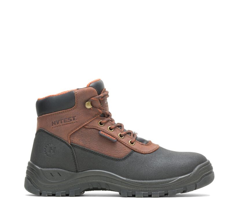 Hytest- Knox Direct Attach Steel Toe 6" Puncture Resistant Work Boot,Brown, 11.5