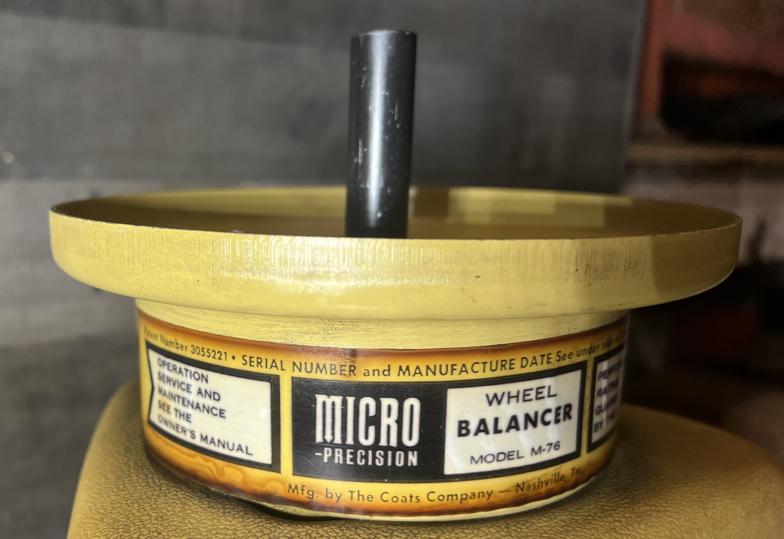 Vintage Micro Precision Wheel Balancer M-76. Base Only